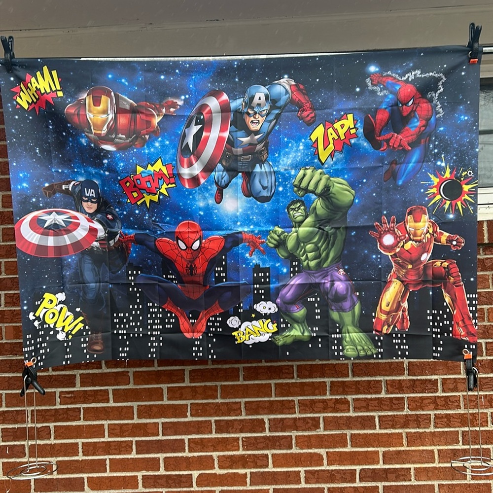 Superhero Party Backdrop